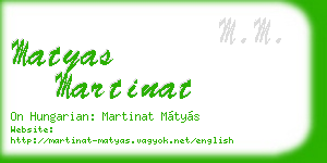 matyas martinat business card